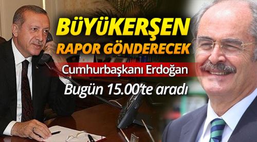 Erdoğan'dan Büyükerşen'e geçmiş olsun telefonu