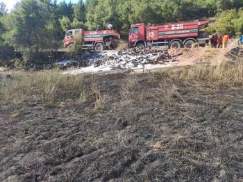 Erken Müdahale Yangının Ormana Sıçramasını Önledi
