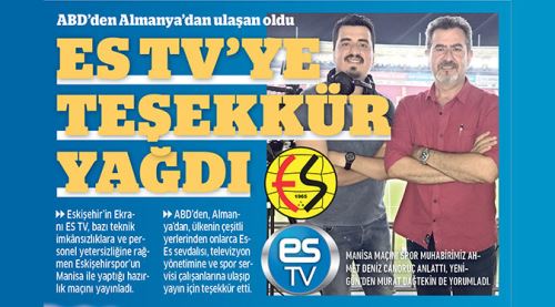 Es Tv'ye teşekkür yağdı