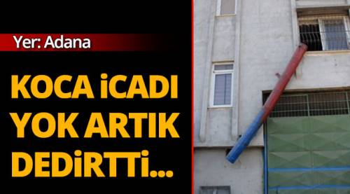 Eşi yorulmasın diye evine 'boru hattı' yaptı