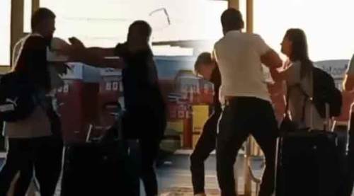 Eski ve yeni sevgili, yumruk yumruğa birbirlerine girdi