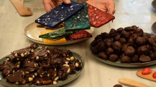 Eskişehir Anadolu Üniversitesi'nde kendi çikolatalarını yaptılar