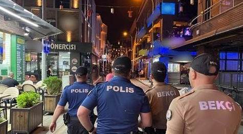 Eskişehir barlar sokağında denetim