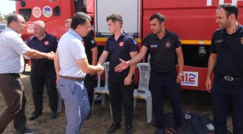 Eskişehir Büyükşehir Belediyesi'nden yangın bölgesine ziyaret 