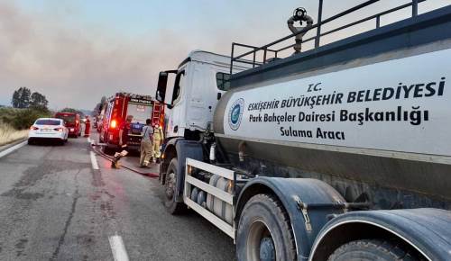 Eskişehir Büyükşehir'den Seferihisar’daki orman yangınına destek