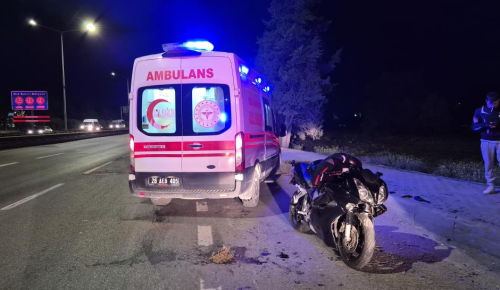 Eskişehir Çevre Yolu’nda motosiklet kazası: Sürücü hastaneye kaldırıldı