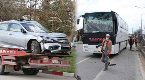 Eskişehir çevre yolunda büyük kaza: 4 araç...