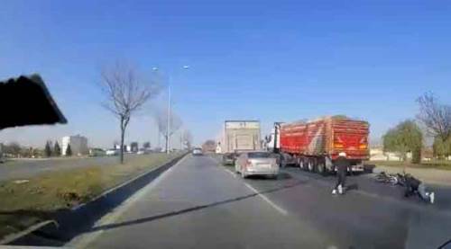 Eskişehir çevre yolunda facianın eşiğinden dönüldü