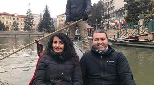 Eskişehir'de -5 derecede gondol keyfi