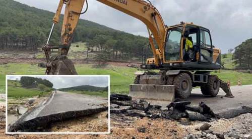 Eskişehir'de 1 yıllık yol kullanılmaz hale geldi