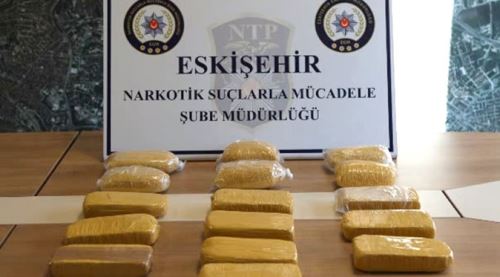 Eskişehir'de 8 kilo eroin ele geçirildi