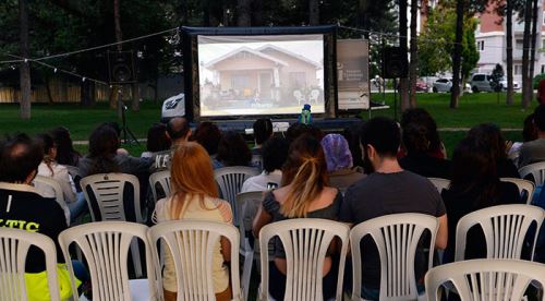 Eskişehir'de açık havada sinema keyfi
