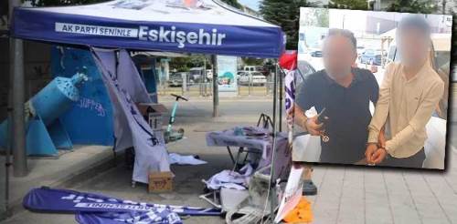 Eskişehir'de AK Parti standı saldırganı yakalandı