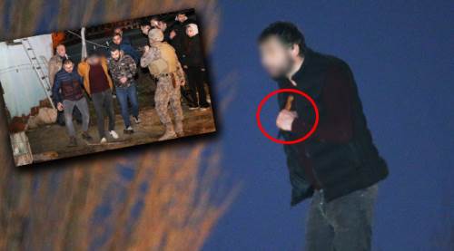 Eskişehir'de aksiyon dolu anlar: Bıçakla çatıya çıkıp...