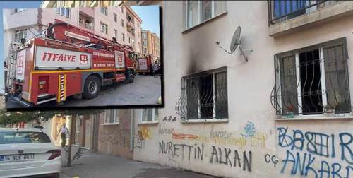Eskişehir'de apartmanı sokağa döken yangın!