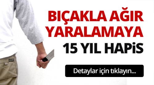 Eskişehir'de bıçakla yaralamaya rekor ceza