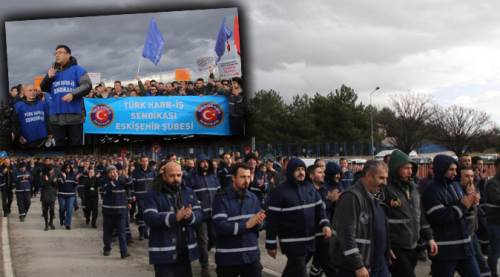 Eskişehir'de binlerce işçiden büyük eylem! Sokağa çıktılar