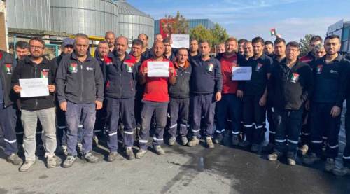 Eskişehir'de Birleşik Metal-İş Sendikası da Filistin'in yanında!