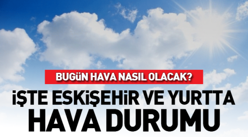 Eskişehir'de bugün hava durumu!