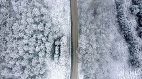 Eskişehir'de büyüleyen manzara: Yılın ilk karı yağdı