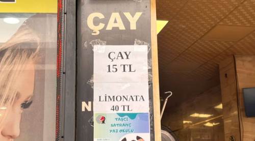 Eskişehir'de çay 15 lira, limonata 40 lira