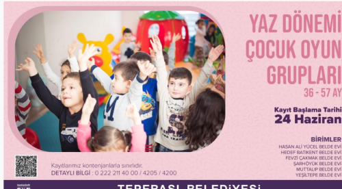 Eskişehir'de çocuklar için oyun zamanı: Kayıtlar başladı