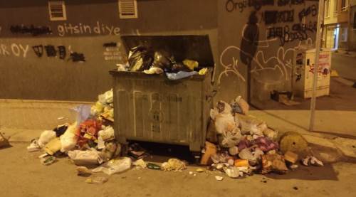 Eskişehir'de çöp konteynırının taşması görenleri kızdırdı