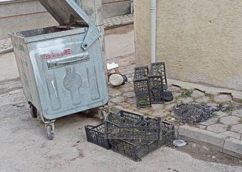 Eskişehir'de çöpün yanına bırakılan atıklar tepki çekti