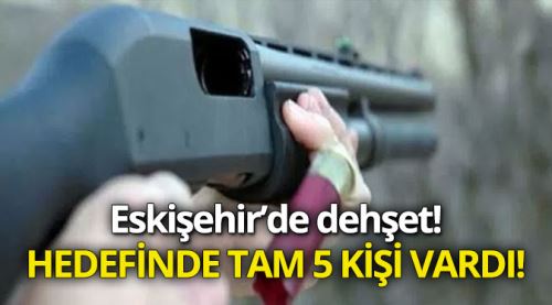 Eskişehir'de DEHŞET! Tüfekle 5 kişiye birden....