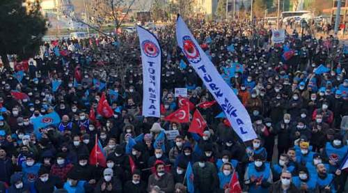 Eskişehir'de dev eylem, 3 bin işçi katıldı!