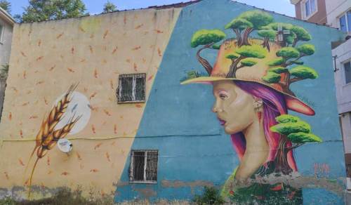 Eskişehir'de dikkat çeken grafiti