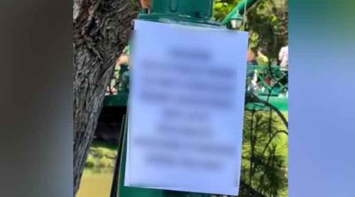 Eskişehir'de direğe asılan yazı sosyal medyayı salladı 