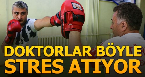 Eskişehir'de doktorlar boks yaparak stres atıyor