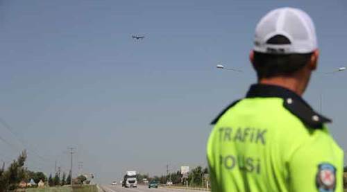 Eskişehir’de drone destekli trafik denetimi
