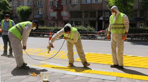 Eskişehir'de duraklar işaretleniyor