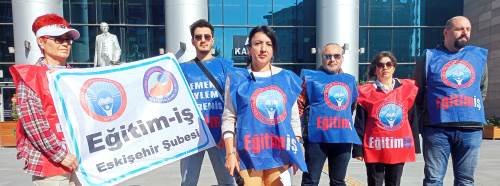 Eskişehir'de Eğitim-İş Sendikası Numan Kurtulmuş'a tepki gösterdi
