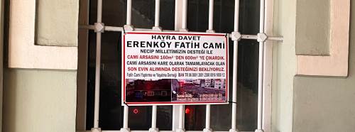 Eskişehir’de Erenköy Fatih Camii için hayırseverlerden destek bekleniyor