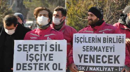 Eskişehir'de eylem sürüyor: Asgari ücretle onlar geçinsin!