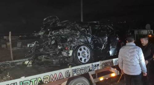 Eskişehir'de facianın yaşandığı araç bu kez çekicide yandı