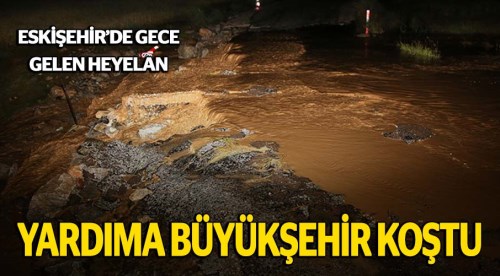 Eskişehir'de gece gelen heyelan