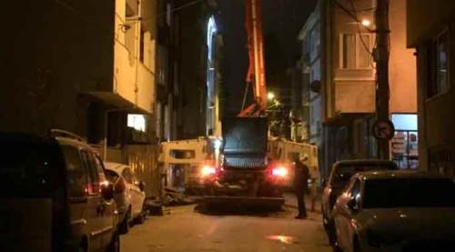 Eskişehir'de gece yarısı inşaat çilesi