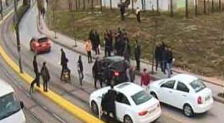 Eskişehir'de hamile kadına trafikte darp!