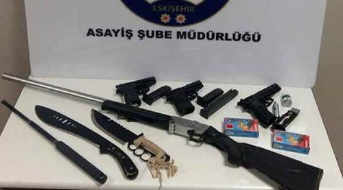 Eskişehir'de havaya ateş açarlarken...