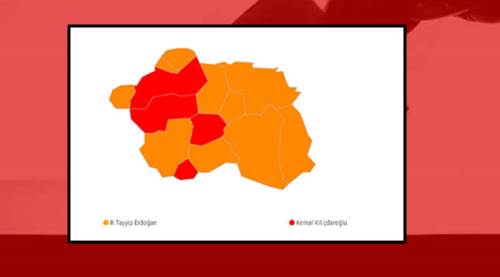 Eskişehir'de ilçelere göre seçim sonuçları..