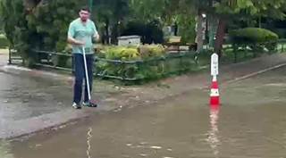 Eskişehir'de kaçacak yer aratan dolu yağışı!