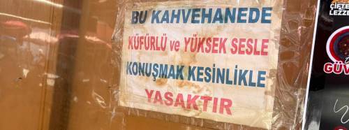 Eskişehir’de kahvehanenin duvarındaki uyarı dikkat çekti  