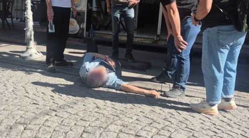 Eskişehir'de kaldırımdaki tehlike: Yaşlı adam yere yığıldı!