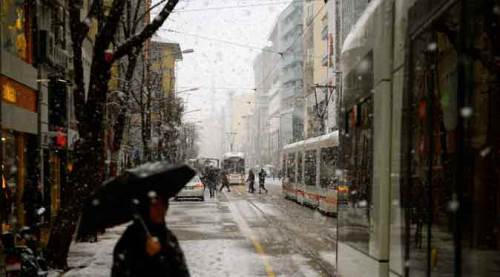 Eskişehir'de kar kavgası