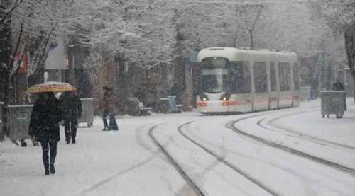 Eskişehir'de kar manzaraları