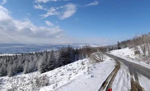 Eskişehir’de karla kaplanan tepeler göz kamaştırdı